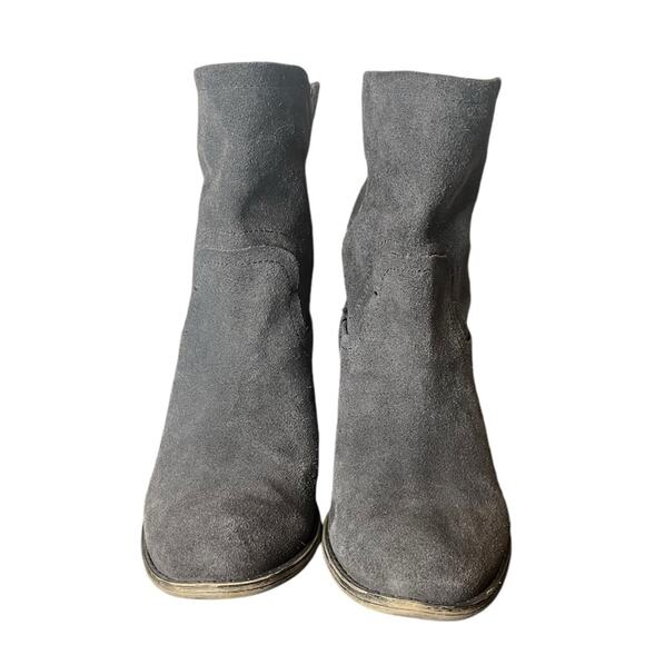 FRANCO SARTO Gray Leather Suede Slouchy Western Cowboy Boot Women's Size 8 - Picture 2 of 6